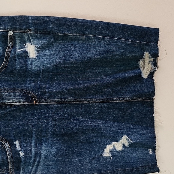 AG Adriano Goldschmied the Erin Pencil midi jean skirt distressed, women's 29. - Picture 3 of 8